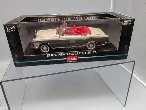 Sun Star 1958 Mercedes Benz 220SE Cabriolet  braun  1/18 in  OVP  F13