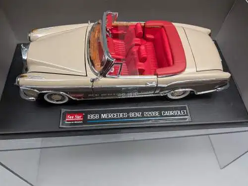 Sun Star 1958 Mercedes Benz 220SE Cabriolet  braun  1/18 in  OVP  F13