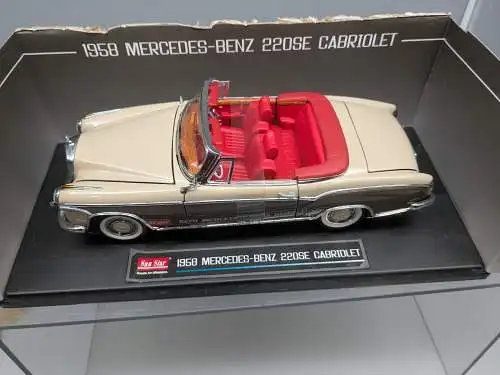 Sun Star 1958 Mercedes Benz 220SE Cabriolet  braun  1/18 in  OVP  F13