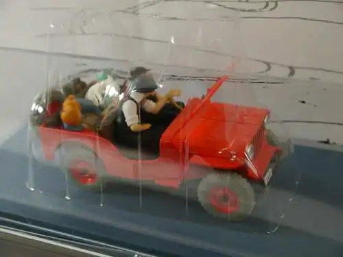 TIM & STRUPPI Tintin red Willys Jeep Modellauto 29906 Moulinsart 1/24 (L 