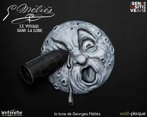 La lune de georges melies wall plaque 27,5 x 23 cm  Infinite Statue