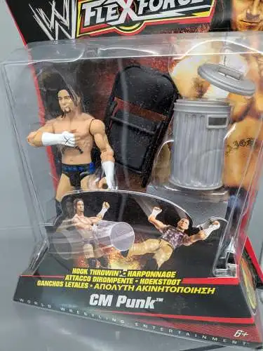 WWE CM Punk Flex Force Actionfigur Mattel T1450 K34