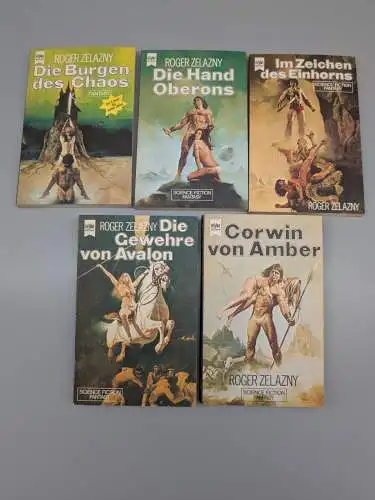 Roger Zelazny Zyklus von Amber Band 1-5 kopmlett TB Heyne B8