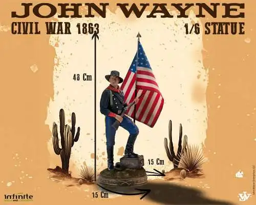John wayne civil war 1863 1/6   resin statue  Infinite Statue