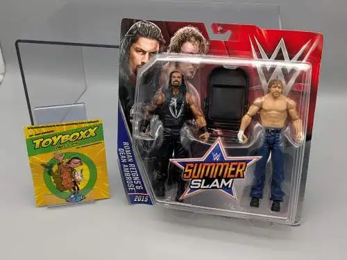 WWE Summer Slam Roman Reigns &  Dean Ambrose 2015 Mattel DTF87 K37