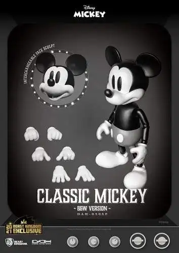 Disney  Mickey Classic Version B&W Version 21 cm4711061151179 Beast Kingdom KBA