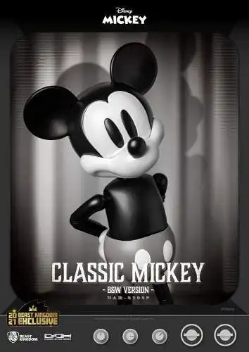 Disney  Mickey Classic Version B&W Version 21 cm4711061151179 Beast Kingdom KBA