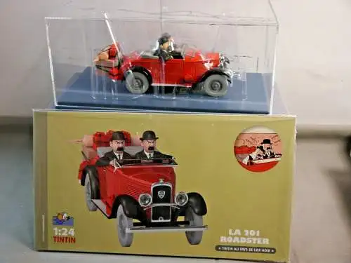 TIM & STRUPPI Tintin Peugeot 201 Roadster Modellauto 29956 Moulinsart 1/24 