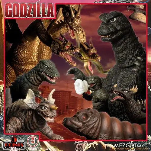 Godzilla: Frankenstein + Monster  5 Points XL Deluxe Box Set Round 1  MEZCO OBC