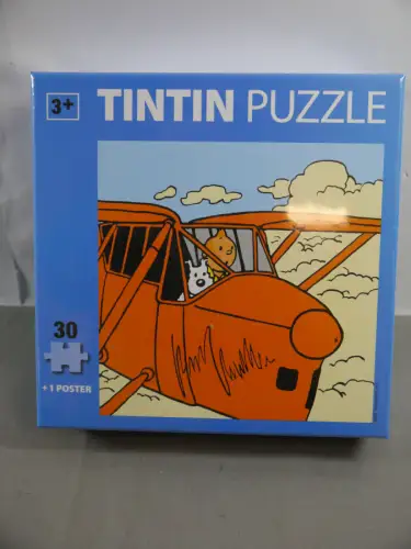 TIM & STRUPPI Tintin Puzzle Flugzeug  mit Poster 30 Teile 81543  KC 