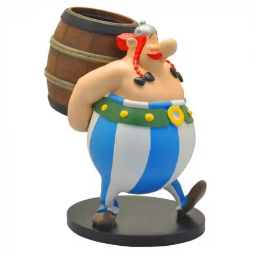 Asterix & Obelix OBELIX mit Faß Kunstharz Figur Statue Collectoys 19cm