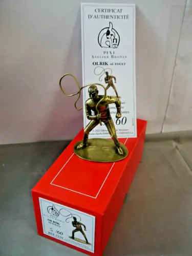 Blake & Mortimer  Olrik mit Peitsche Bronze Figur 12cm limitier/60  Pixi 5239