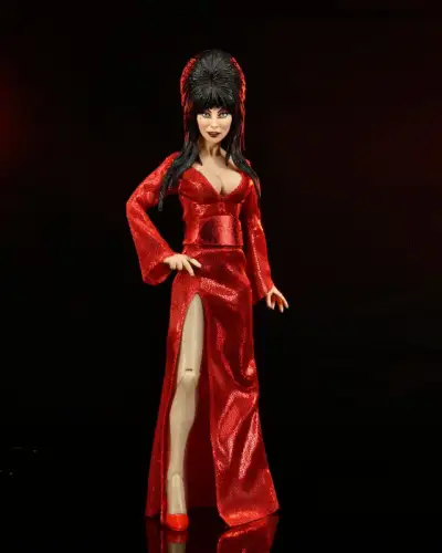 NECA Elvira, Mistress of the Dark Clothed Red, Fright, and Boo 20 cm  1F
