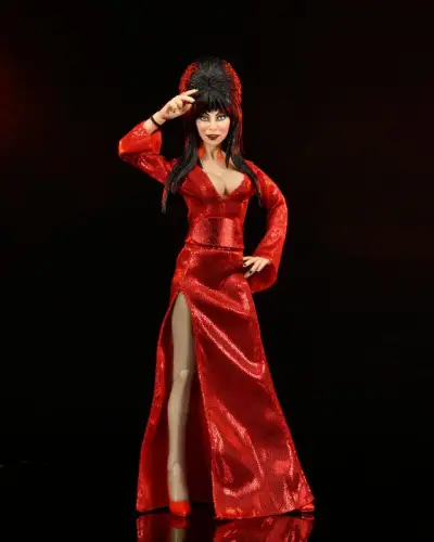 NECA Elvira, Mistress of the Dark Clothed Red, Fright, and Boo 20 cm  1F