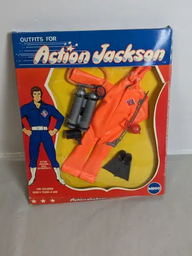 Mego  Action Jackson outfit Taucher 1971 OVP   K32