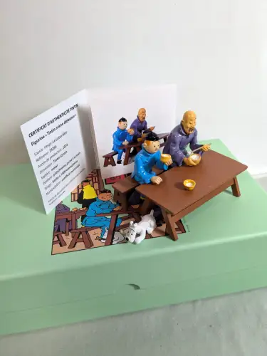 TIM & STRUPPI Tintin Metall  Lunch Szene lim. Moulinsart 29264
