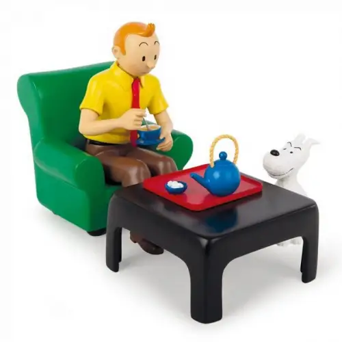 TIM & STRUPPI Tintin Szene Teatime  Moulinsart 47002
