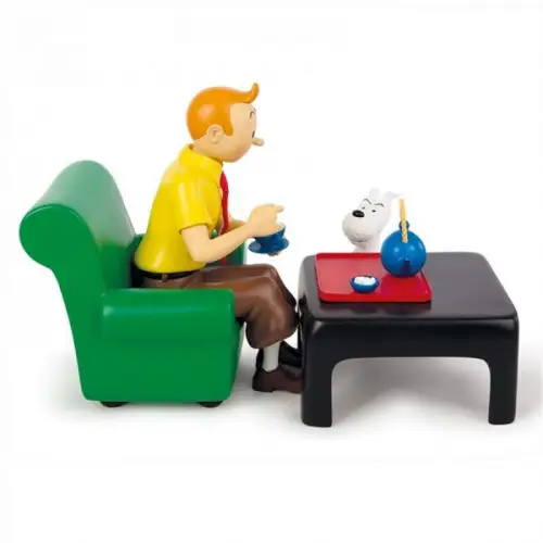 TIM & STRUPPI Tintin Szene Teatime  Moulinsart 47002