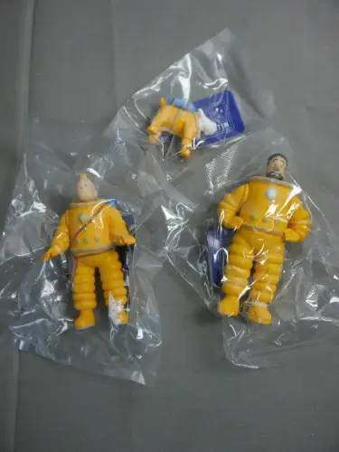 TIM & STRUPPI Tintin Tim Struppi Haddock Astronauten Set  PVC   MOULINSART