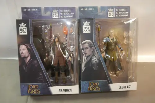 Lord of the Rings ARAGON & LEGOLAS  Actionfigur 13 cm  BST AXN  OBD