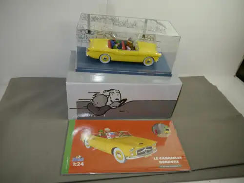 TIM & STRUPPI Tintin Cabrio Borduria  Modellauto 29924 Moulinsart 1/24  