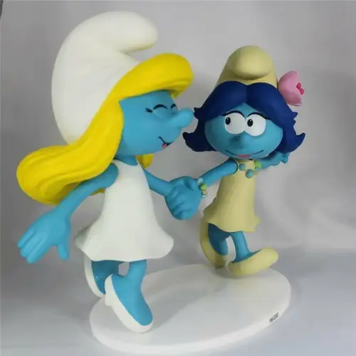 SCHLÜMPFE Smurfs Schlumpfine mit Schlumpfette 28cm Figuren Duo Puppy 755352  