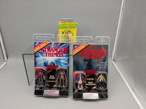 Stranger Things Comic Will Byers & Demogorgon + Comic Eleven & Mike Wheeler 8 cm
