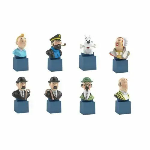 Tim & Struppi Tintin 8er Lot PVC Bustes Lot Haddock Calcul Schultz Moulinsart