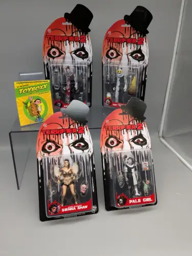 Terrifier 2 4er Set 2x  The Clown Pale Girl Sienna Shaw Trick Or Treat 1L
