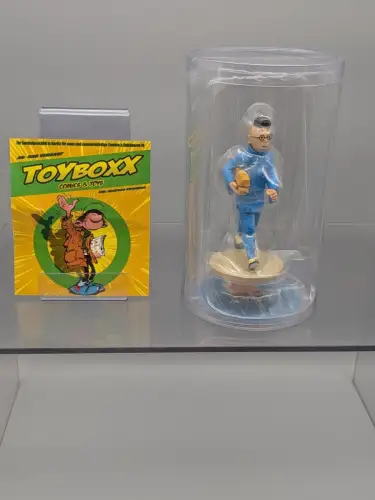 TIM & STRUPPI Tintin Tim mit Paket Lotus Bleu   Figur MOULINSART 42251