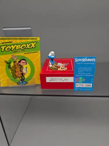 DIE SCHLÜMPFE  Schlumpf mit Gargamelmaske PIXI 5363 Metall Figur