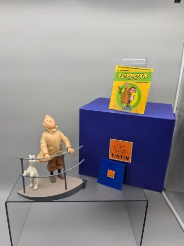 Tintin TIM & STRUPPI am Geländer Aurore  2001  Moulinsart 45919 lim. mit Box