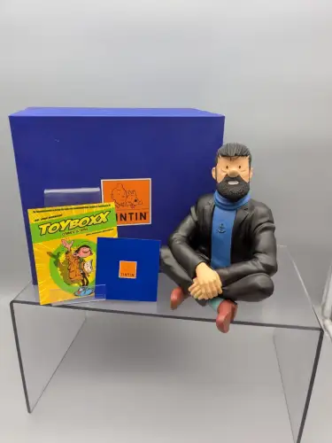 Tintin Haddock im Schneidersitz 21cm  1998 Moulinsart 45905 lim. mit Box