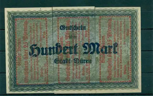 3 x 3 Notgeld Scheine Düren