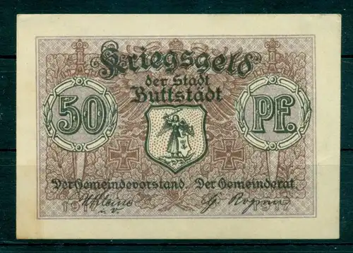 Notgeld Kriegsgeld Buttstädt 50 Pfennig 1917