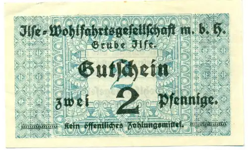 2 Scheine Notgeld Ilse Wohlfahrtsgesellschaft