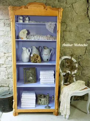 antiker Geschirrschrank Bücherschrank Vitrine Bücherstellage


