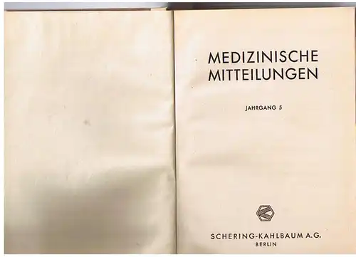 Medizinische Mitteilungen Jahrgang 5