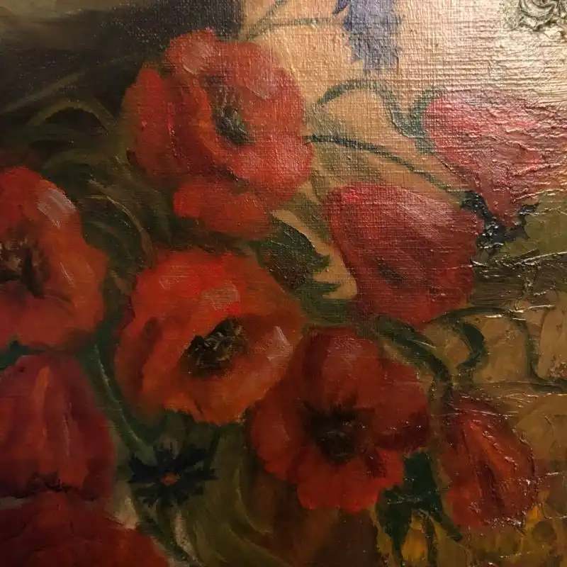 Ölgemälde um 1940 - Frau mit Hut - Sommer 2