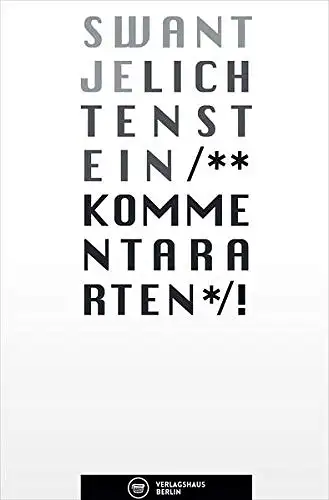 Lichtenstein, Swantje: Kommentararten. 