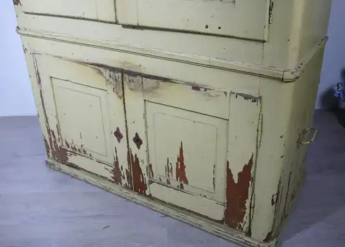 Antiker Stapelschrank Küchenschrank Vorratsschrank, 3 Schrank Elemente, shabby Mint, um 1850