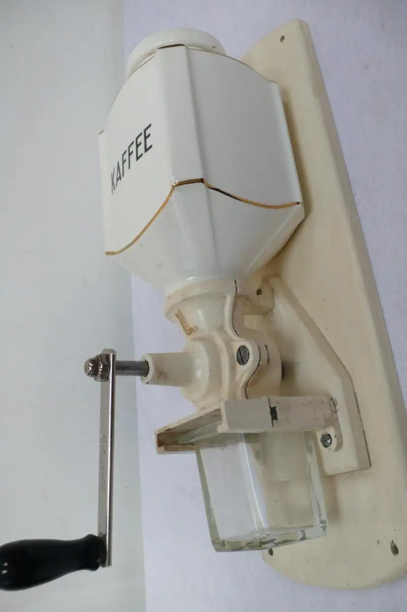 1940er Lehnartz Wand Kaffeemühle mit Roesler Porzellan Container  Made in Germany, コーヒーグラインダー, 커피 빻는 기구  2