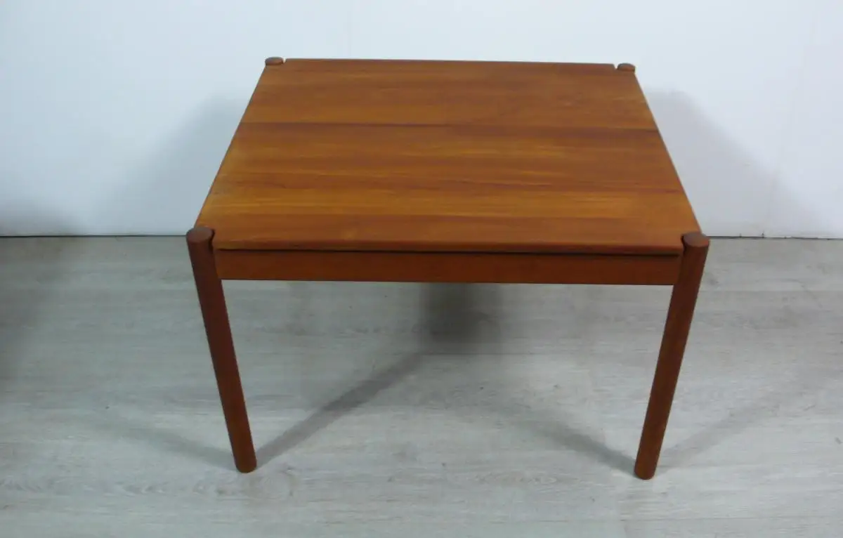 60er Teak Couchtisch Beistelltisch mit Wendeplatte von Magnus Olesen Dänemark, Danish Modern / Mid Century Modern 2