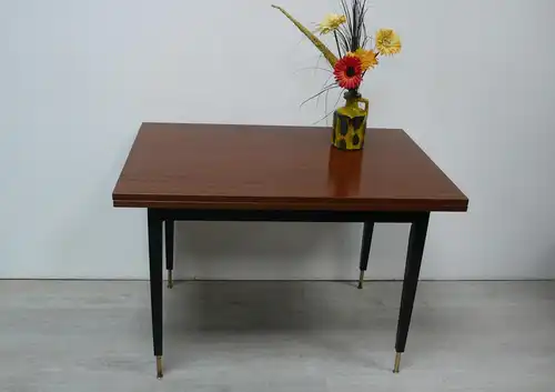 70er Esstisch Couchtisch höhenverstellbar verlängerbar Teak Resopal Mid Century Modern