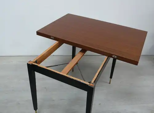 70er Esstisch Couchtisch höhenverstellbar verlängerbar Teak Resopal Mid Century Modern