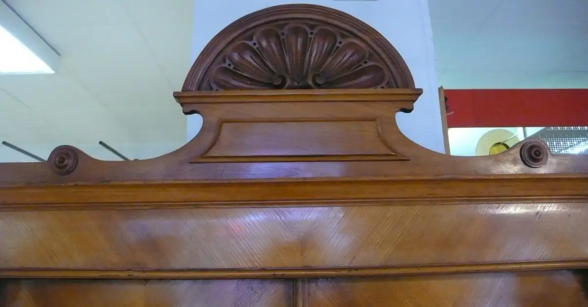 Dielenschrank Kleiderschrank 2-türig 1 Schublade Nußbaum Vollholz Kirschholz Furnier Gründerzeit um 1880 4