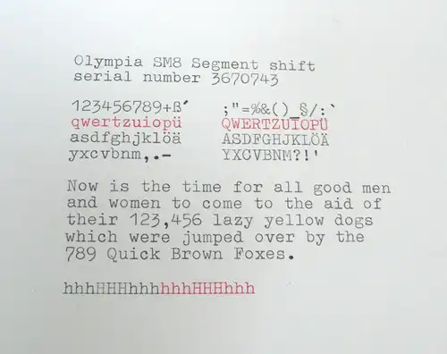 Schreibmaschine Olympia SM 8 mit Koffer 1968, Dunkel + Hellgrau, sehr gute Funktion, Made in Germany Typewriter