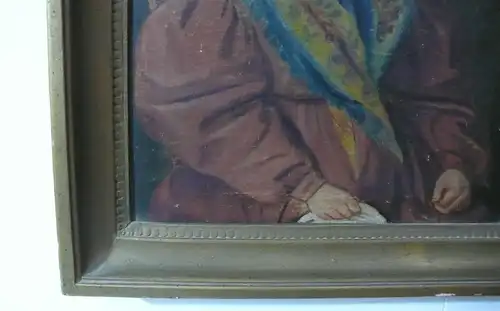 Biedermeier Dame Frau Porträt Ölgemälde um 1830 ? B40xH47 cm original Holzrahmen
