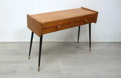 50er 60er Flurschrank Kommode 2 Schubladen schräge Beine Mid Century Modern