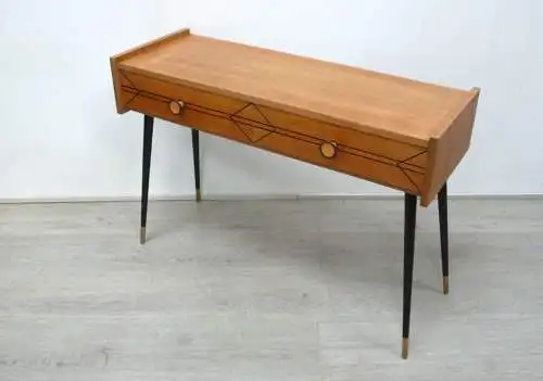 50er 60er Flurschrank Kommode 2 Schubladen schräge Beine Mid Century Modern